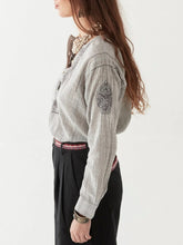 Load image into Gallery viewer, Cas Blouse in Blue Stripes by Maison Hotel