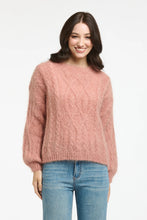 Load image into Gallery viewer, Cable Mohair Knit Jumper in Peach by Italian Star