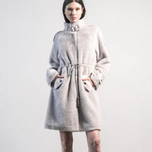 Load image into Gallery viewer, Chica Chica Shearling Coat in Beige by Angel Wings