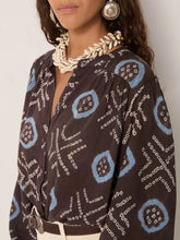 Load image into Gallery viewer, Omara Blouse in Stormy Blue by Maison Hotel