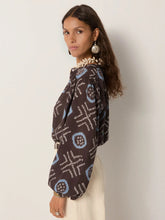 Load image into Gallery viewer, Omara Blouse in Stormy Blue by Maison Hotel