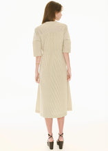 Load image into Gallery viewer, Fable Shirt Dress in Ivory/Ink by Pol