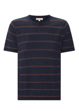 Load image into Gallery viewer, Sable Stripe Knit Tee in Ink/Choc by POL