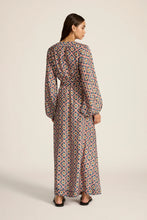 Load image into Gallery viewer, Luna Maxi Wrap Dress in Talavera Indigo by Hannah Artwear