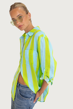 Load image into Gallery viewer, Lunch With Me Boyfriend Linen Shirt by HUT