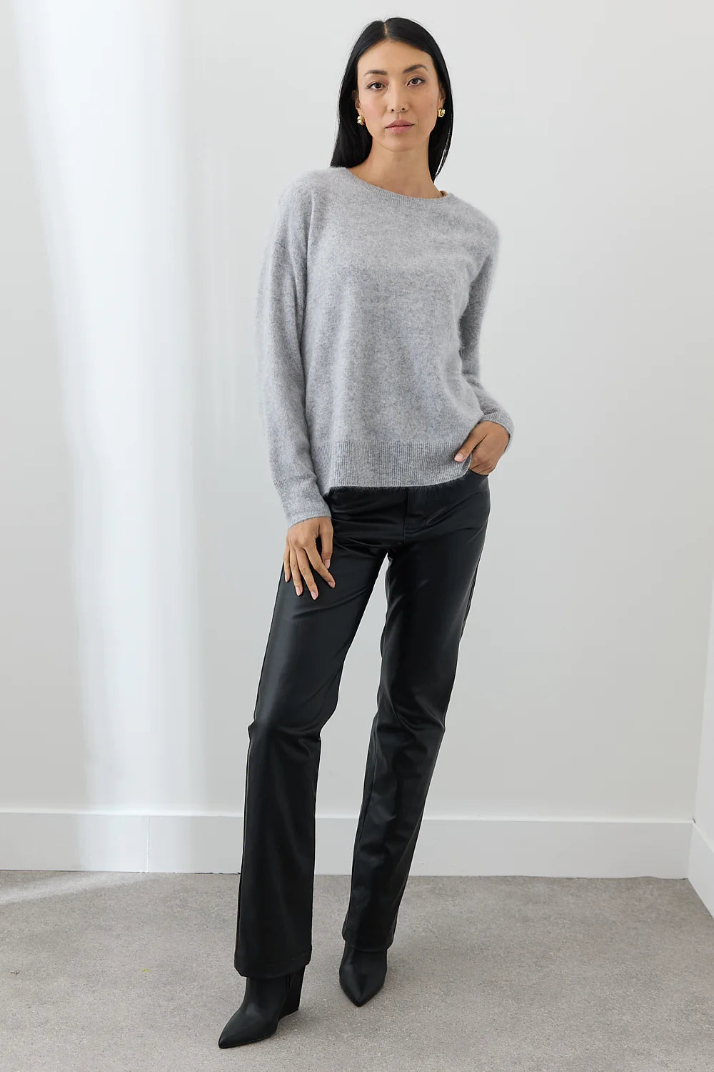 Cyra Sweater in Silver by Mia Fratino
