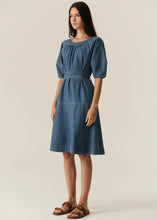Load image into Gallery viewer, Carsen Dress in Light Denim by POL