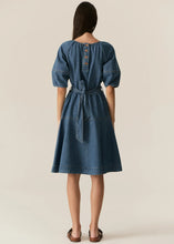 Load image into Gallery viewer, Carsen Dress in Light Denim by POL