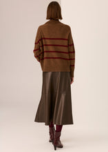 Load image into Gallery viewer, Astor Stripe Knit in Toffee/Wine by POL