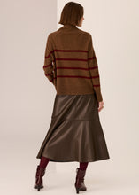 Load image into Gallery viewer, Astor Stripe Knit in Toffee/Wine by POL