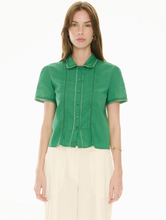 Load image into Gallery viewer, Nova Tucked Shirt in Green by POL