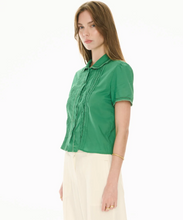 Load image into Gallery viewer, Nova Tucked Shirt in Green by POL