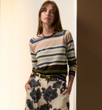 Load image into Gallery viewer, Sela Knit in Blue Multi Stripe by POL