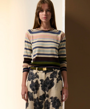 Load image into Gallery viewer, Sela Knit in Blue Multi Stripe by POL