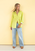 Load image into Gallery viewer, Piney Limey Boyfriend Linen Shirt by HUT