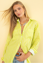 Load image into Gallery viewer, Piney Limey Boyfriend Linen Shirt by HUT