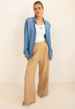 Load image into Gallery viewer, Tan Boyfriend Linen Pant by HUT