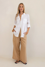 Load image into Gallery viewer, Tan Boyfriend Linen Pant by HUT
