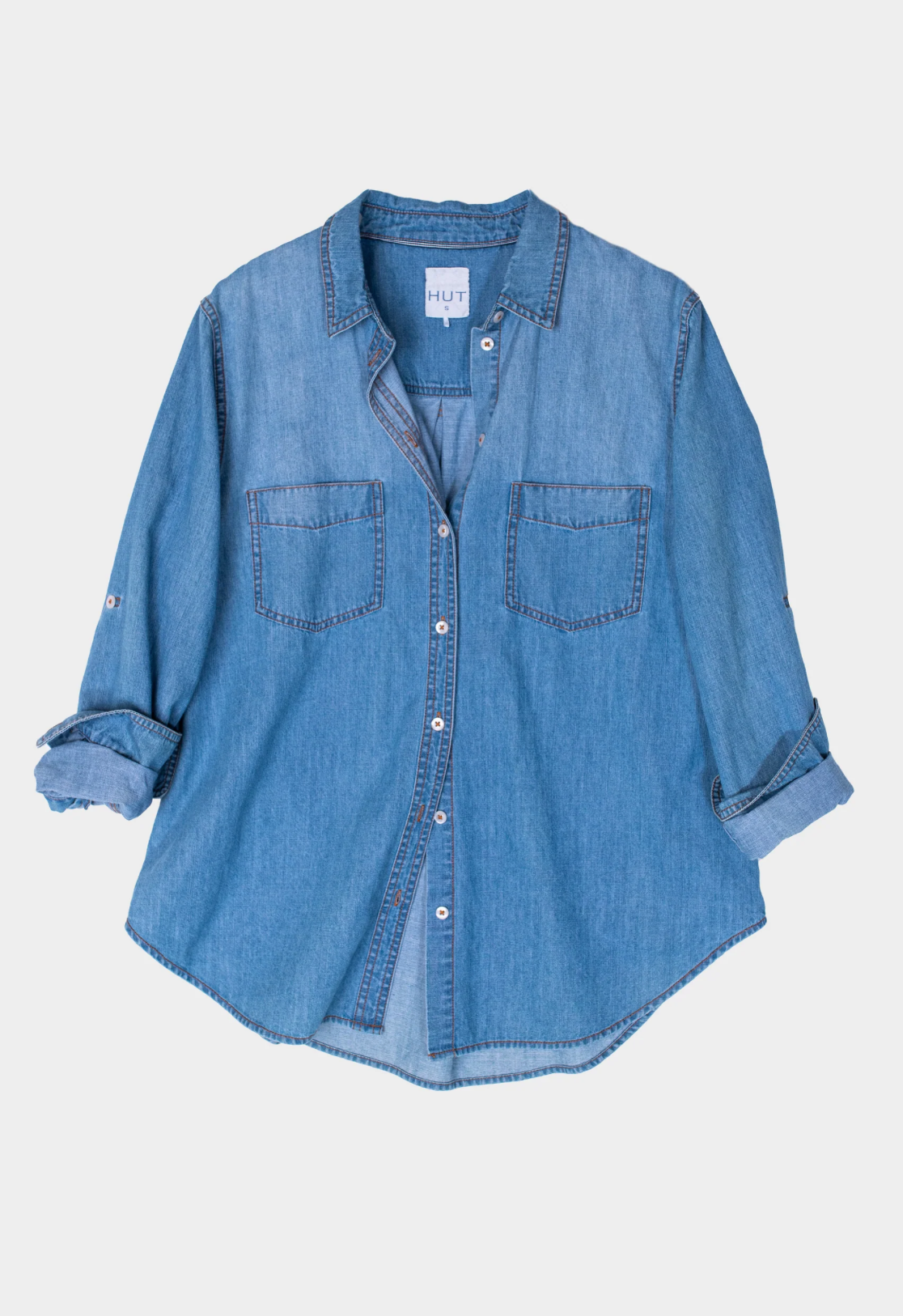 Denim Mid Wash Shirt by HUT