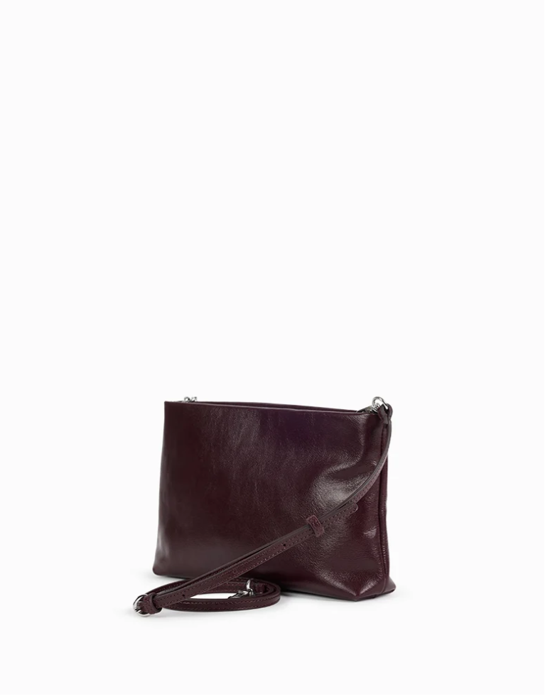 Molly Bag by Nat & Nin in Eggplant Patent