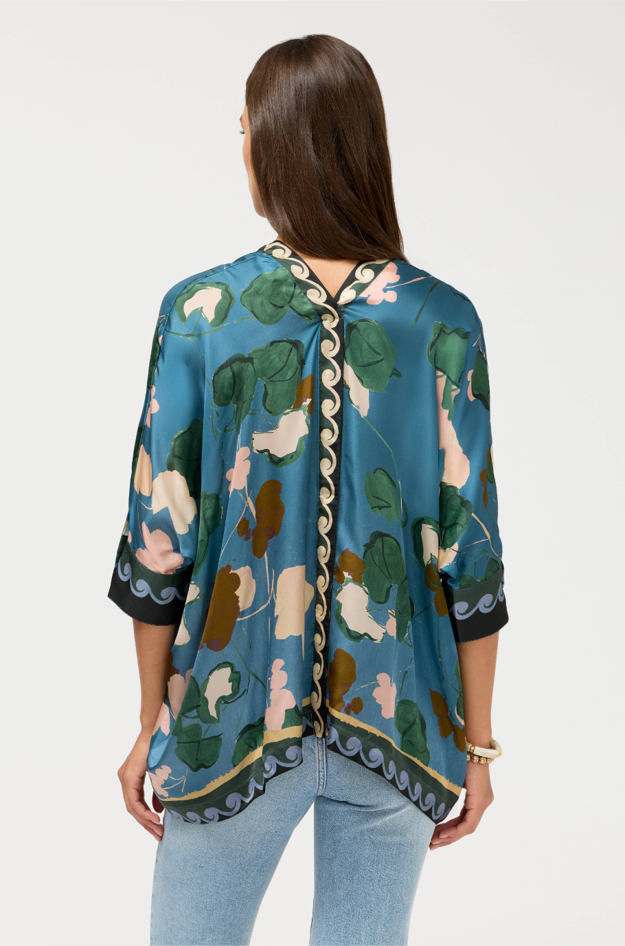 Fatima Blouse in Descanso Scarf by Johnny Was
