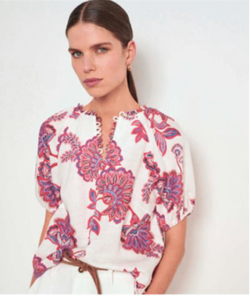 Perceive Top in Crimson Kgari by Zoe Kratzmann