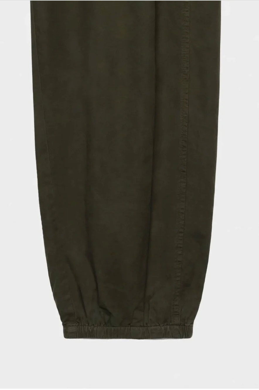 Cotton Barrel Leg Pant in Olive by HUT