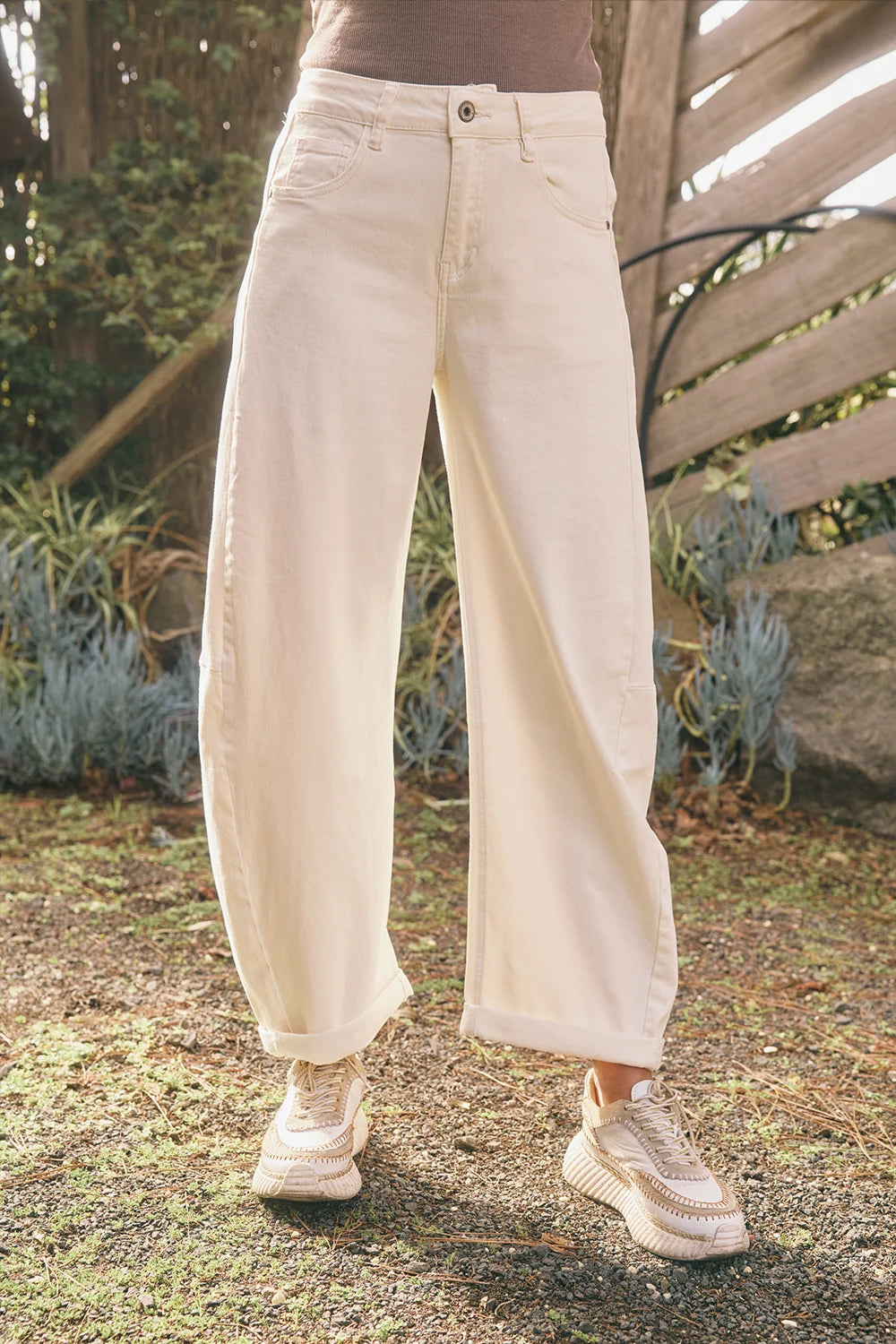Idaho Barrel Jean in Ecru by Italian Star