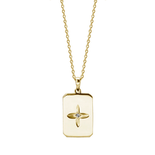 Load image into Gallery viewer, Hanging Rectangle Necklace in Gold by Murkani