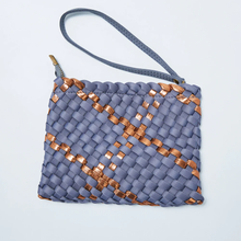 Load image into Gallery viewer, Amsterdam Crossbody Tote in Grey Blue/Copper by Mon Milou
