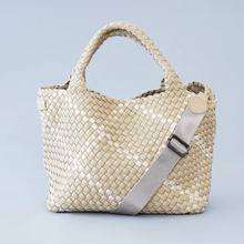 Load image into Gallery viewer, Amsterdam Crossbody Tote in Beige/Gold by Mon Milou
