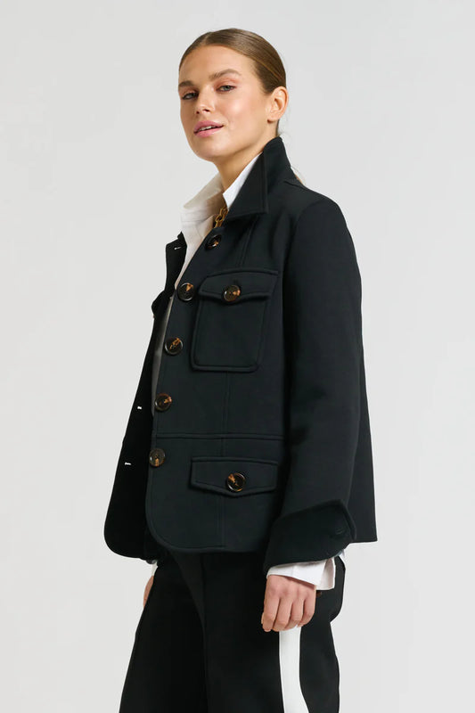 Hemming Scuba Jacket in Black by Shirty