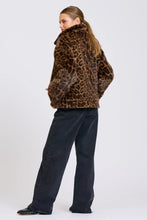 Load image into Gallery viewer, Short Faux Fur Reversible Jacket in Leopard/Khaki by Shirty