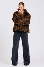 Load image into Gallery viewer, Short Faux Fur Reversible Jacket in Leopard/Khaki by Shirty