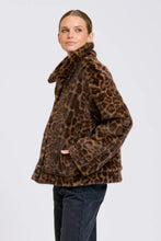 Load image into Gallery viewer, Short Faux Fur Reversible Jacket in Leopard/Khaki by Shirty