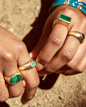 Load image into Gallery viewer, Green Agate Cocktail Ring by Fairley
