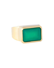 Load image into Gallery viewer, Green Agate Cocktail Ring by Fairley