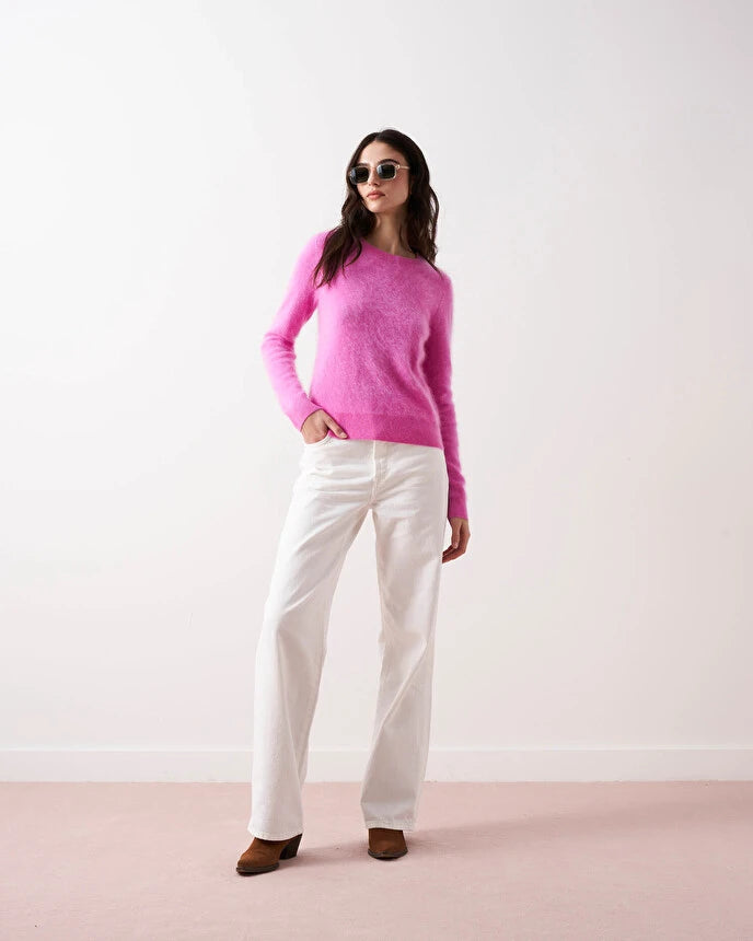 Cerena Brushed Cashmere Sweater in Lollipop by Absolut Cashmere