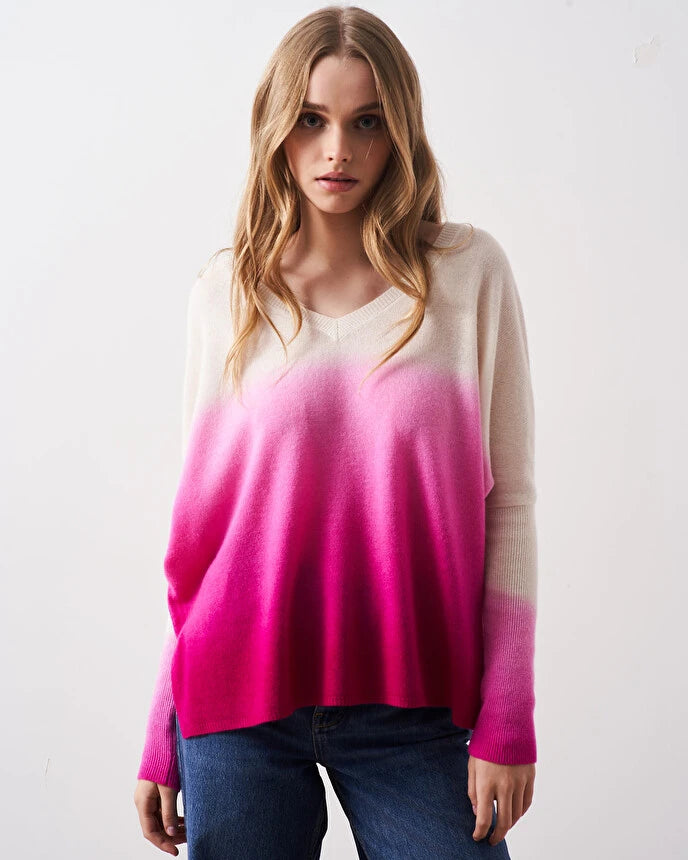 Millie Cashmere Sweater in Rose Fluro by Absolut Cashmere