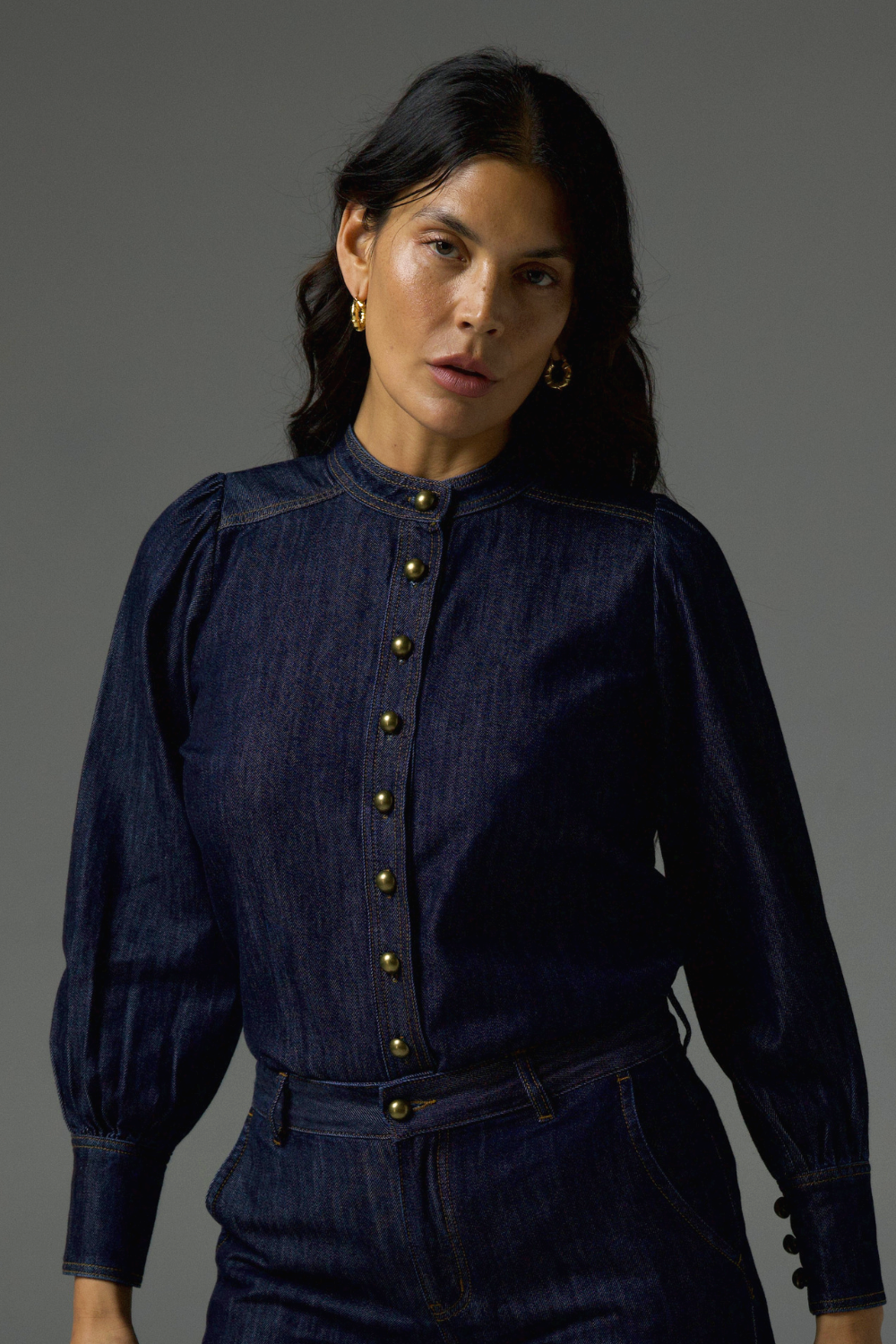 Hanker Top in Dark Denim by Zoe Kratzman