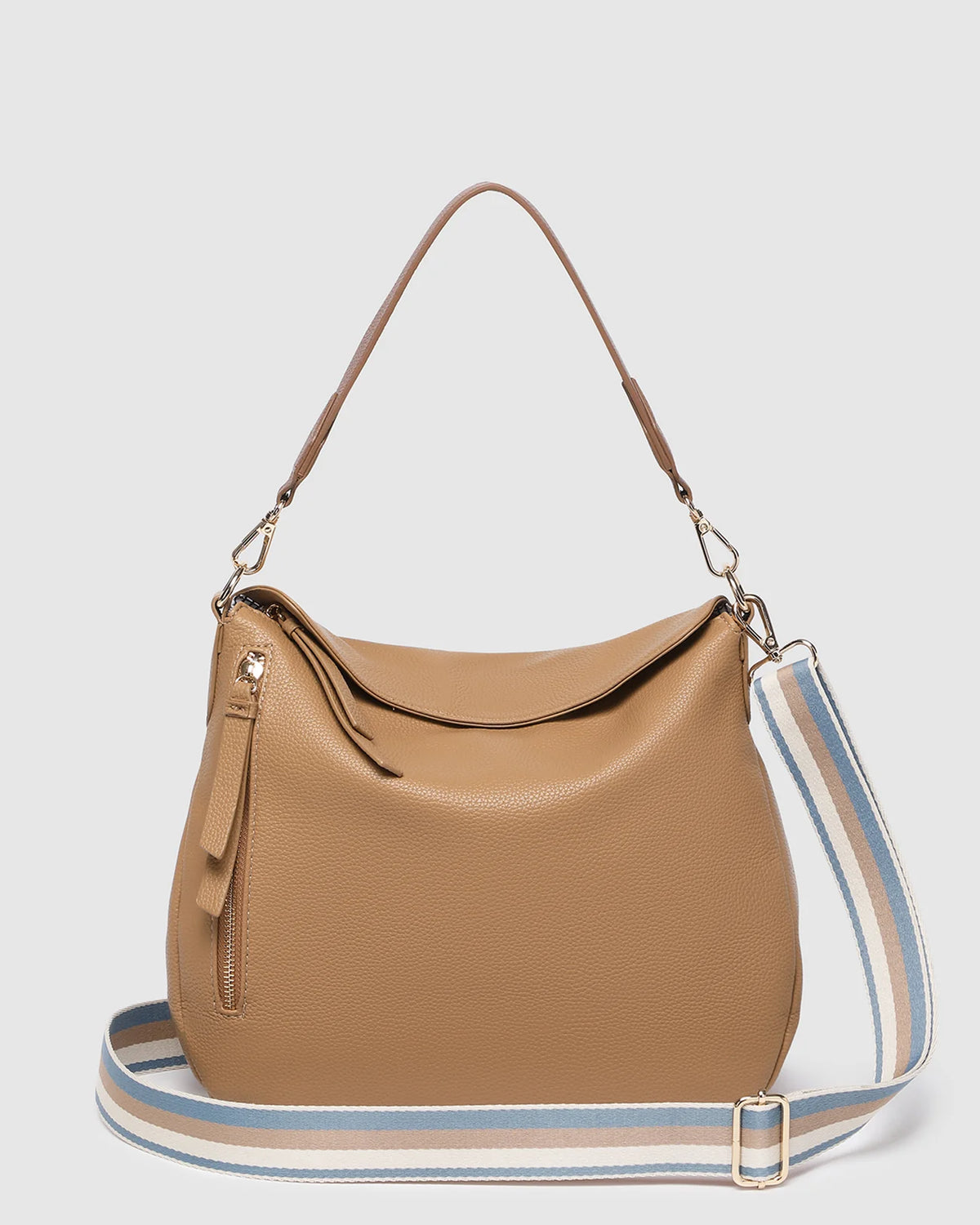 Nadia Shoulder Bag in Camel by Louenhide