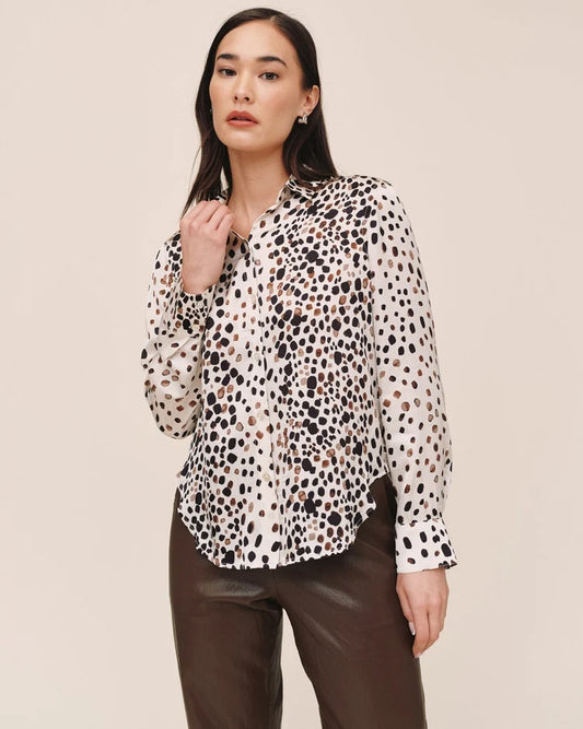 Clean Shirt in Painted Spots Print by Bella Dahl
