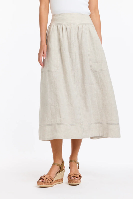 Marion Cotton Skirt in Natural by 365 Days