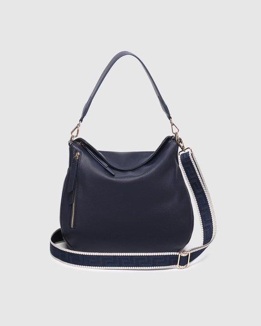 Nadia Shoulder Bag in Navy by Louenhide