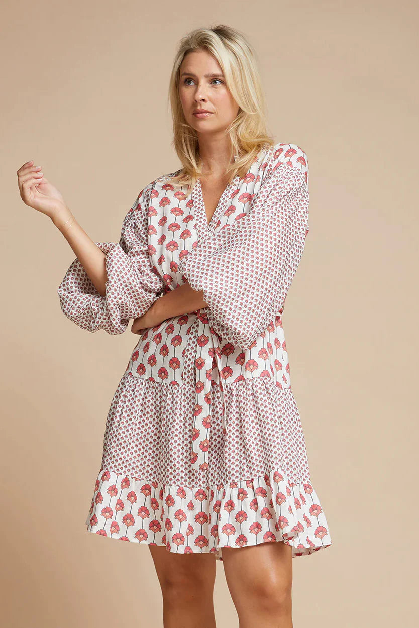 Sardinia Mini Dress in Stem Floral by Elms & King
