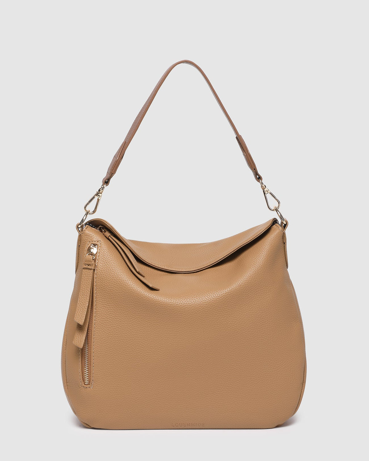 Nadia Shoulder Bag in Camel by Louenhide