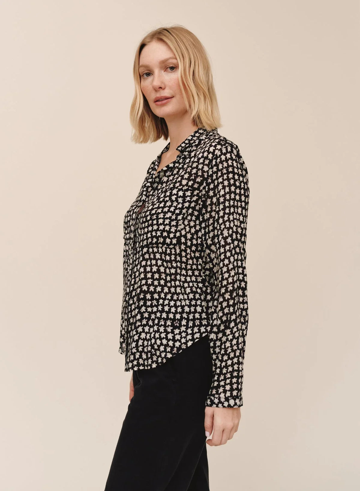 Hipster Button Down Shirt in Sketched Stars by Bella Dahl