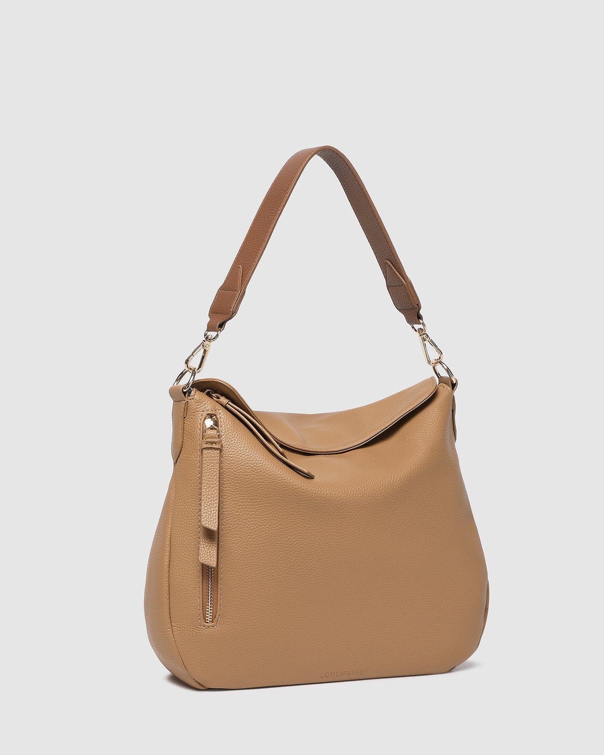 Nadia Shoulder Bag in Camel by Louenhide
