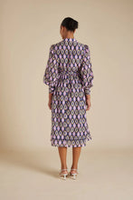 Load image into Gallery viewer, Zara Cotton Silk Dress in Navy Concerto by Alessandra
