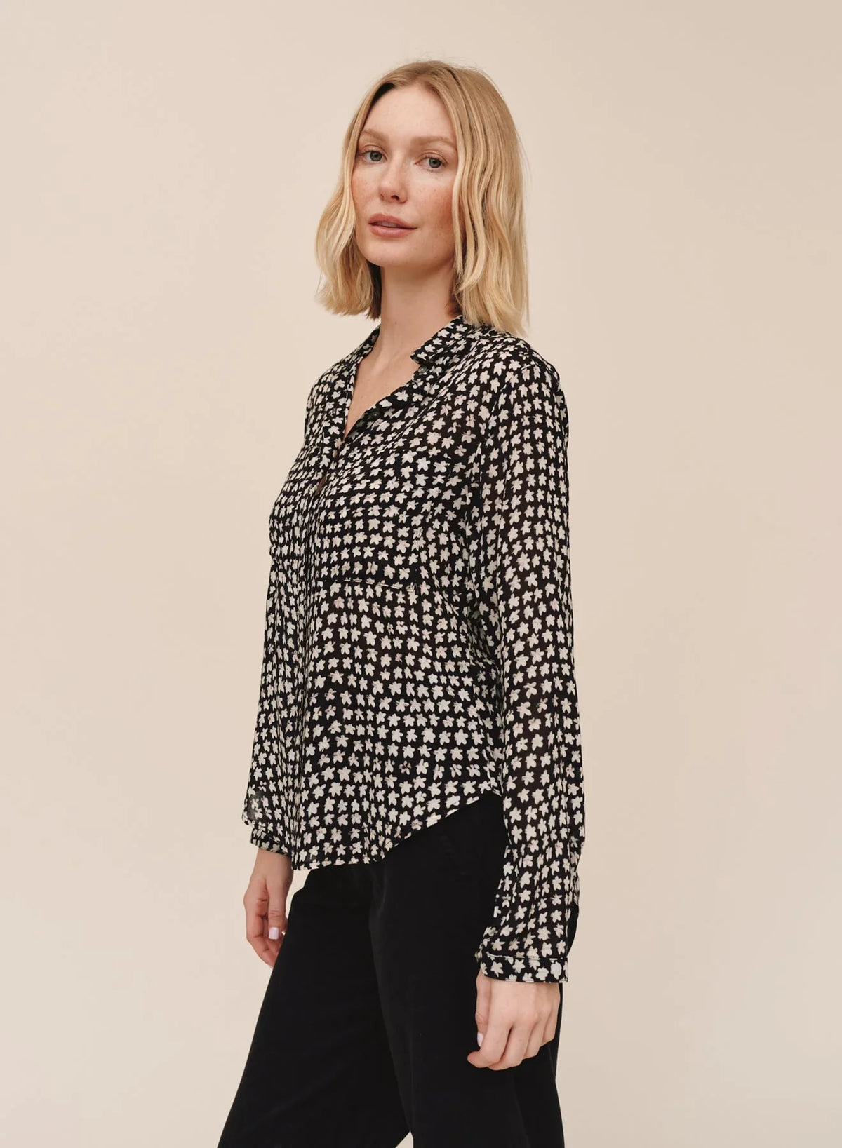 Hipster Button Down Shirt in Sketched Stars by Bella Dahl
